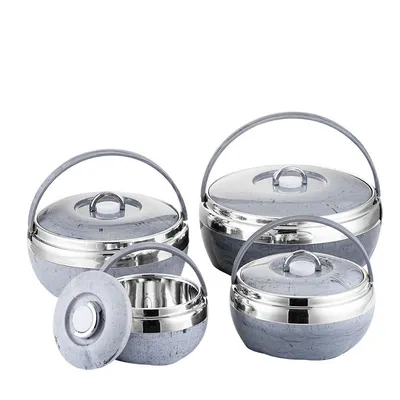 Round Lunch Box Sets Keep Food Warm in Casserole Hot Pot Container