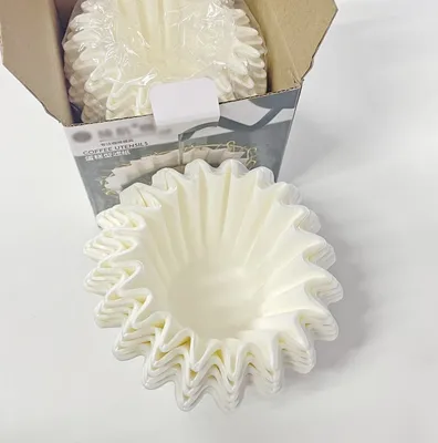 High-Quality Bulk Coffee Filters 7 9/32'' X 1 31/32'' Bowl Filter Paper Brew Commercial Basket Style Coffee Filter