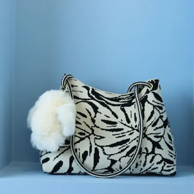New Fashionable Knitted Woven Ladies Shoulder Bag Tote Bag for Daily Work/ Traveling/Home Textile