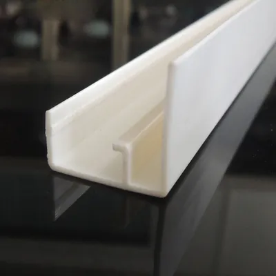 L Shape Bright Surface PVC Plastic Profile with Slot