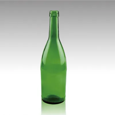 Food Grade Redwine Glass Bottle in Emerald Green Color