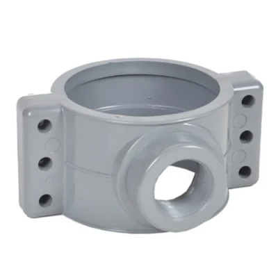 High Quality Plastic Pipe Fitting Saddle Clamp PVC Pipe Saddle Clamp UPVC Pressure Pipe Fitting Clamp Saddle Coupling for Water Supply DIN Standard 1.0MPa