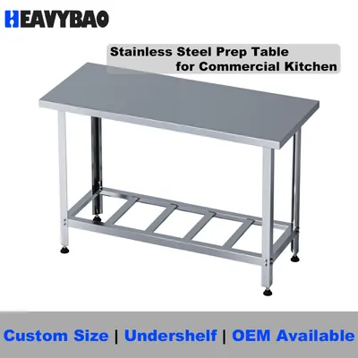 Heavybao Stainless Steel Commercial Kitchen Equipment Catering Food Prep Work Table