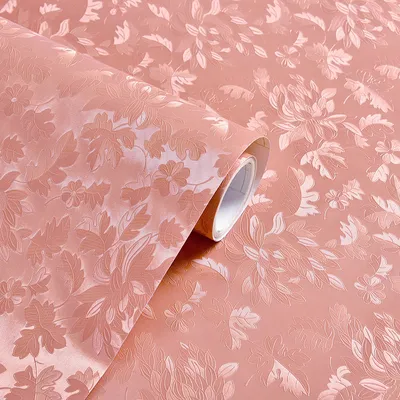 European -Style Flower Self -Adhesive Wallpaper PVC Thickened Pure Color Waterproof Moisture -Proof Bedroom Living Room Background Wall Wallpaper
