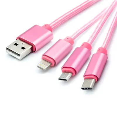 3 in 1 USB Data Cable Mobile Phone Charging Cable Fast Charging USB Cable