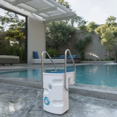Wall-Hung Filter System for Swimming Pools Integrated with Pool Pump Equipment