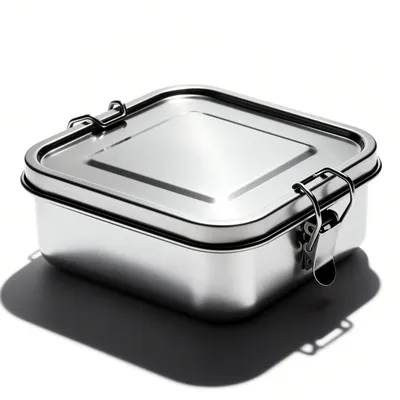 Durable Stainless Steel Tableware Lunch Food Container Bulk Storage Packing Box Bento Lunch Box for Canteen Catering and Office