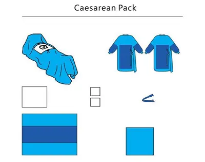 Hospital Use Medical Disposable Sterile Surgical Pack Cesarean Pack