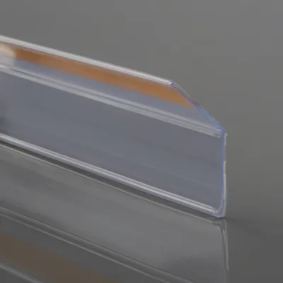 Transparent PVC Data Label Holder Strip Plastic Shelf Label Holder for Supermarket