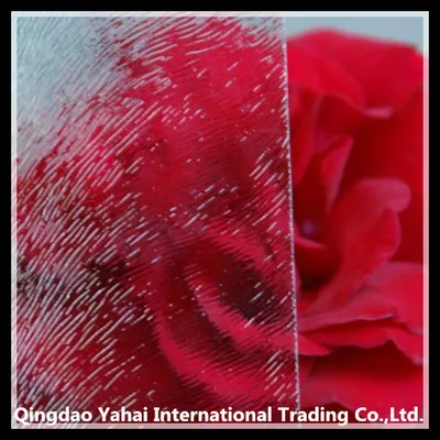 4mm Decorative Gold Embossed Clear Float Glass