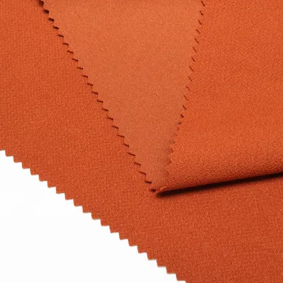 Fake Twist Yarn Polyester Stretch Interlock Knitted Fabric for Garments
