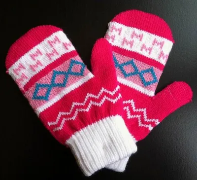 Fashion Acrylic Knitted Jacquard Glove