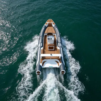 760 Fiberglass Deep V Heavy Duty Hypalon Tube Fast Speed 7.6m Day Tripping Recreation Fishing Rental Semi-Rigid Inflatable Boat