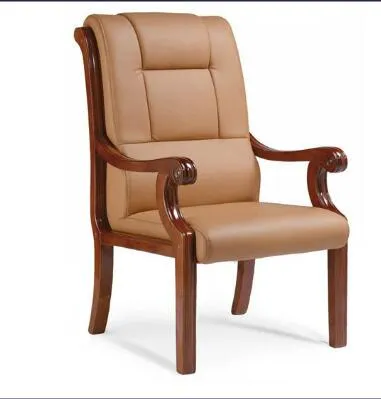Modern Strong Wooden Fixed Visitor Recumbent Meeting Reception Chair