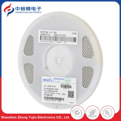 1206 100V SMD Electrolytic Chip Ceramic Capacitors for Set-Top Boxes