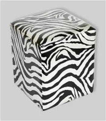 PU Leather Folded Box Stool /Storage Case Bin Cube Ottoman (HR201110)