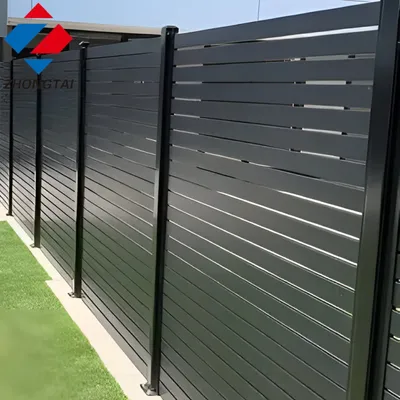 Durable Low Maintenance Residential Aluminum Alloy Privacy Slat Fence