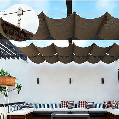 16' X 16' X 22' Beige Sun Shade Sail Permeable