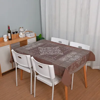 100% Polyester Jacquard Water Proof Yarn Dyed Tablecloth for Home, Hotel and Restaurant