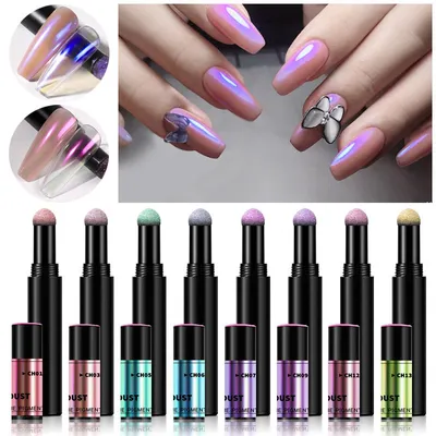 Nail Polish Air Cushion Magic Pen Without Floating Powder Solid Light Magic Mirror Powder Air Cushion Nail Pigment Pen