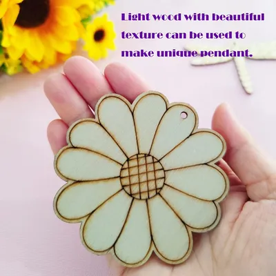 Wooden Flower Crafts Flowers Cutouts for DIY Flower Painting