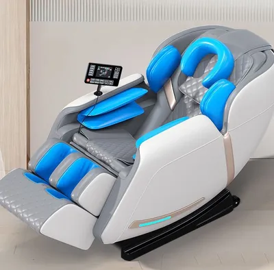 Deluxe Full Body Massage Chair, Long SL Rail Robotic Massager with Foot SPA