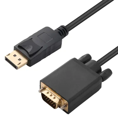 2m Displayport to VGA Male Adapter Cable for Monitors