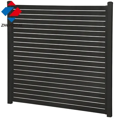 Decorative Rustproof Modern Aluminum Privacy Slat Fence for Outdoor