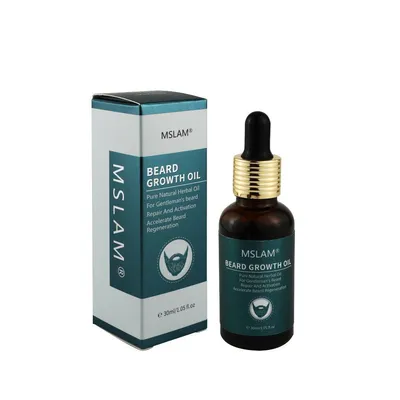 Mslam Pure Beard Growth Oil Men Grow Moustache Essence Oil Thicker Fuller Gentlemen′ S Beard Hair Extension PRO 30ml