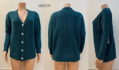 Women Cardigan V-Neck Fashion Short Style Knit Sweater Top Button