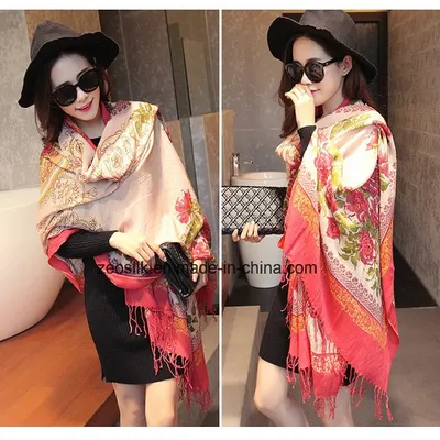 Printed OEM Custom Design Wool Scarf