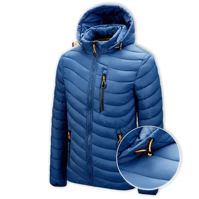 Mens Winter Puffer Jacket Hooded Down Coat Lightweight Warm Outerwear
