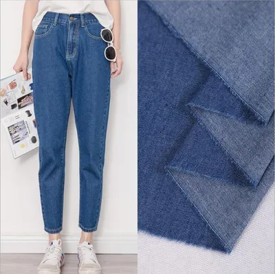 4 Oz 100% Cotton Indigo Blue Denim Jeans Fabric