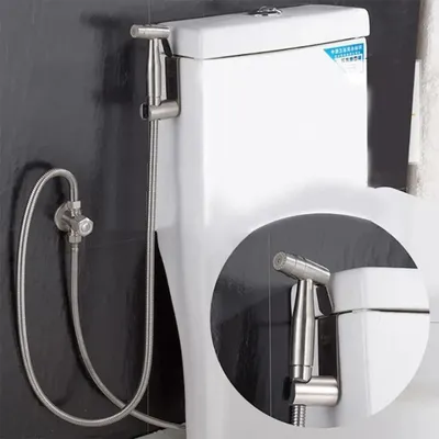 Stainless Steel SUS304 Bathroom Toilet Holder Hook Hanger for Shower Toilet Bidet Sprayer