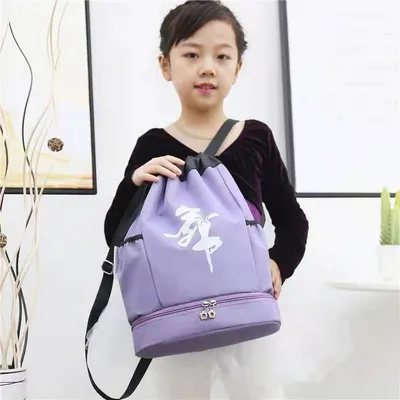 Kids Toy Storage Backpack Children′ S Shoulder Ballet Yoga Latin Dance Bag Bucket Dance Bag