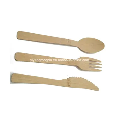 Bamboo Cutlery Flatware Spoon Knife Fork