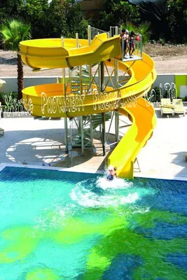 Spiral Water Slide in Outdoor