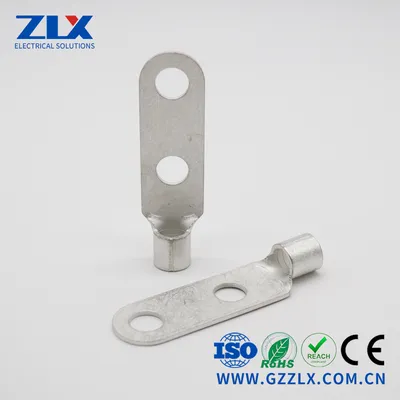 Customized Brass Crimp Cable Lug Double Holes Copper Sheet Terminals Connector