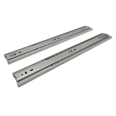 Three Fold OEM High Quality Furniuture Kitchen Ball Bearing Telescope Chanel Soft Closing Rail Drawer Slide