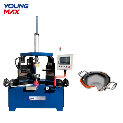 Tri-Ply Pot and Pan Cutting Trimming Beading Pressing Machine