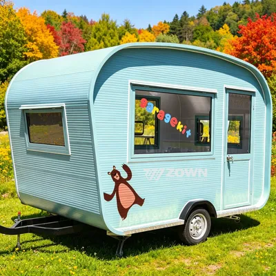 Ice Cream Cart Cold Drink Vending Cart Mobile Food Trailer Sale
