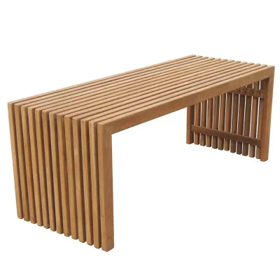 Teak Garden Bench Flower Box Combination Patio Casual Outdoor Dining Table and Chairs