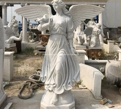 White Marble Stone Carved Statue/Portrait/ Sculpture/Human/Angel Sculptures for Decoration