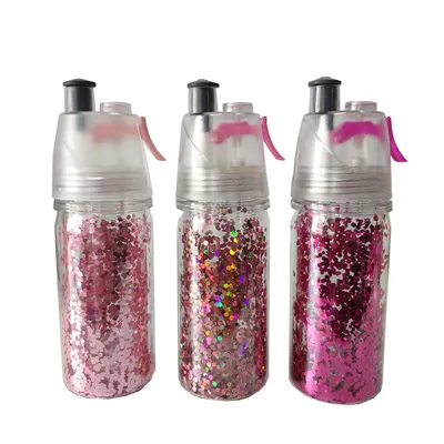 Hot Sell OEM Portable Outdoor Sport Spray Water Bottle /Double Cold Cup
