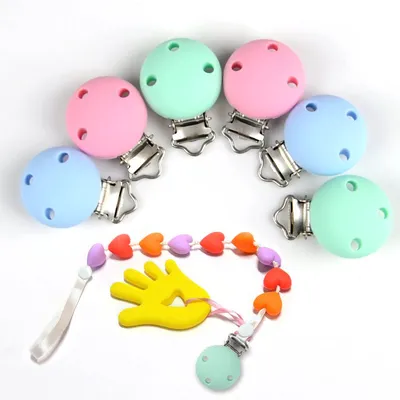 Wholesale Factory Supplier Silicone Baby Pacifier Clips