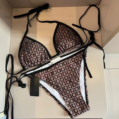 Women's Two-Piece Triangle Bikini with Custom Logo Luxury Swimwear