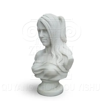 Customizable Stone Carving Sculpture Home Decoration White Marble Bust