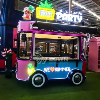 Customizable Mobile Food Truck Outdoor Street Catering Cart Multi-Functional Snack Vending Trailer