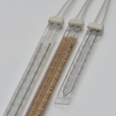 Infrared Quartz IR Tube Bulb with Gold Reflector and White Reflector