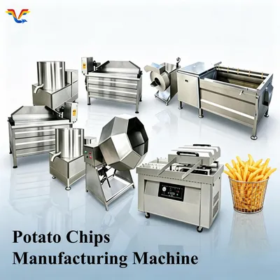 Budget Friendly Potato Chips Processing Line with Multifunctional Potato Cutting Machine for a New-Built Workshop